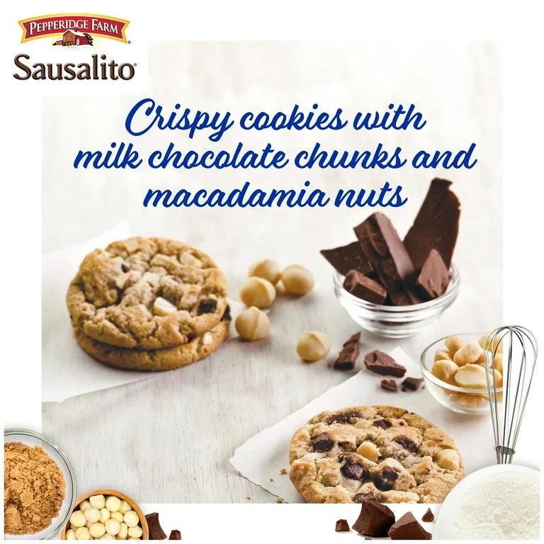 Galletas Pepperidge Farm Sausalito Milk Chocolate Macadamia Tamaño Grande 204g