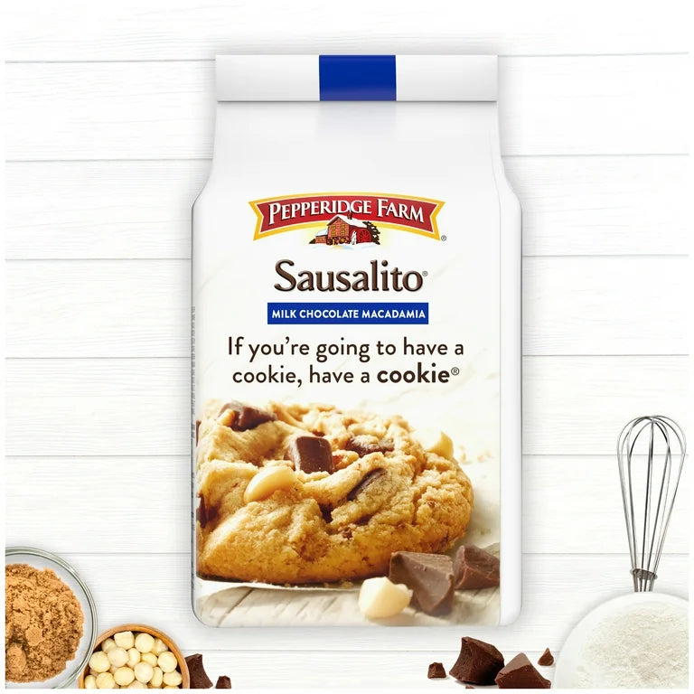 Galletas Pepperidge Farm Sausalito Milk Chocolate Macadamia Tamaño Grande 204g