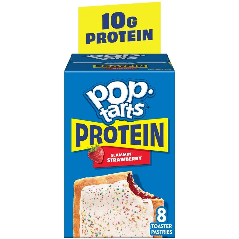 Pop Tarts Slammin’ Strawberry 10g Proteína x8 Unidades - 408g