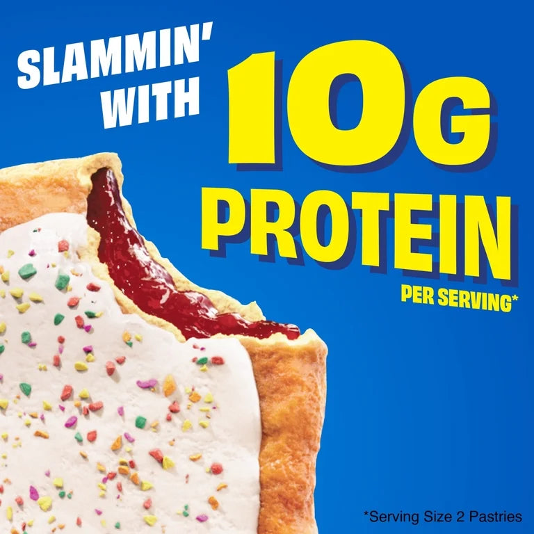 Pop Tarts Slammin’ Strawberry 10g Proteína x8 Unidades - 408g