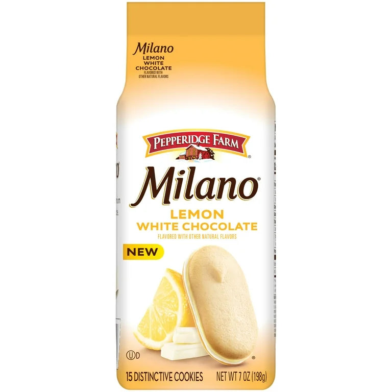 Galletas Rellenas Pepperidge Farm Milano Limón + Chocolate Blanco Tamaño Grande 198g
