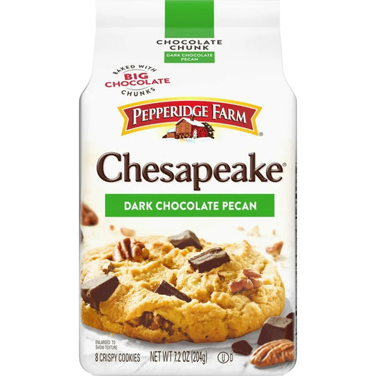 Galletas Pepperidge Farm Chesapeake Dark Chocolate Pecan Tamaño Grande 204g
