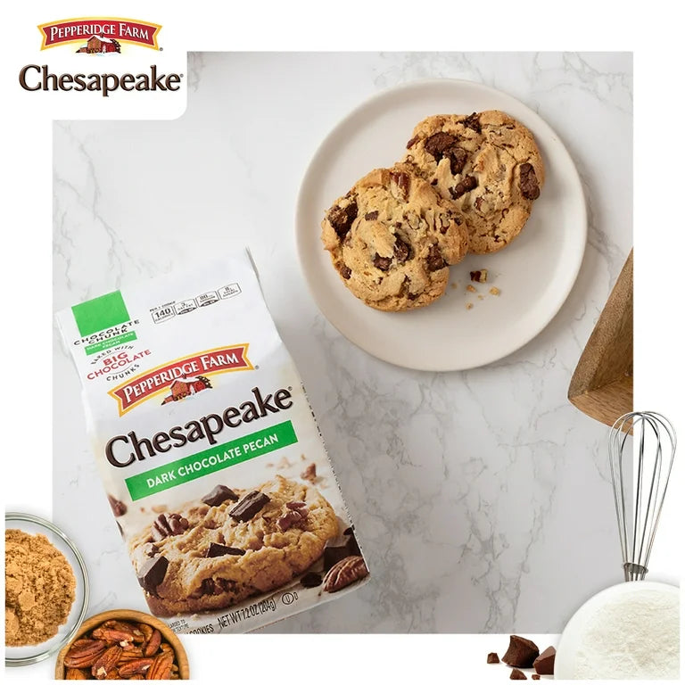 Galletas Pepperidge Farm Chesapeake Dark Chocolate Pecan Tamaño Grande 204g