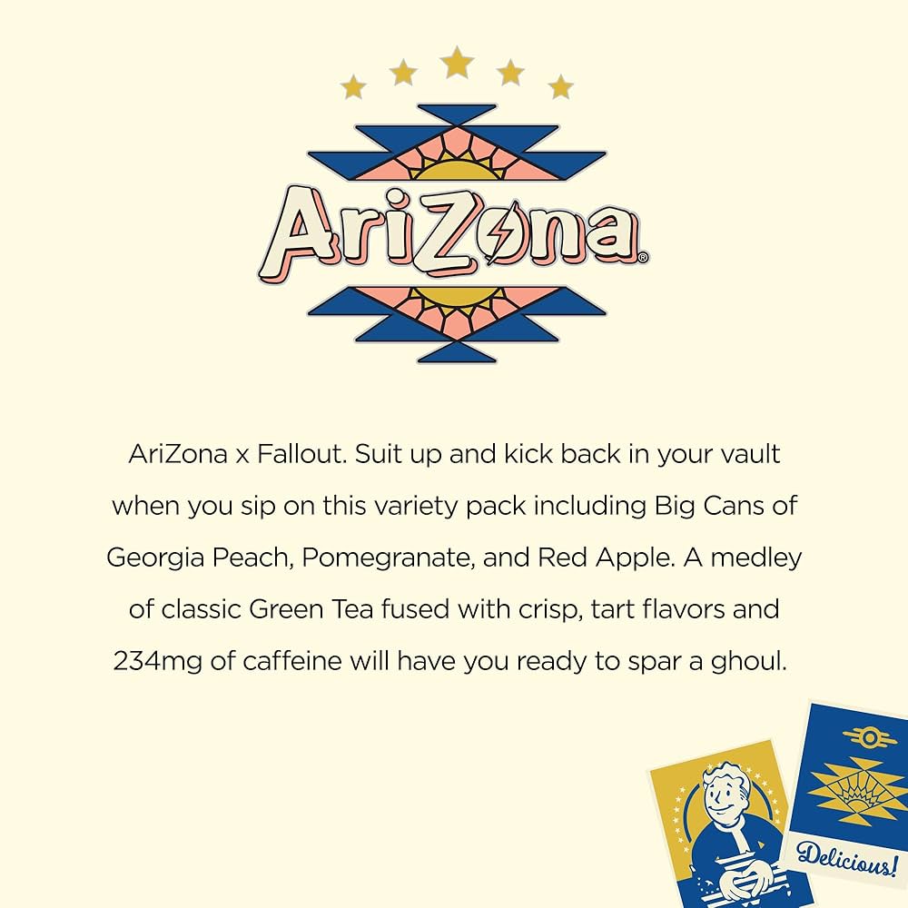 Bebida Energética Té Verde Fallout x AriZona Tamaño Grande 650 mL x1 (Sabor a Elección)