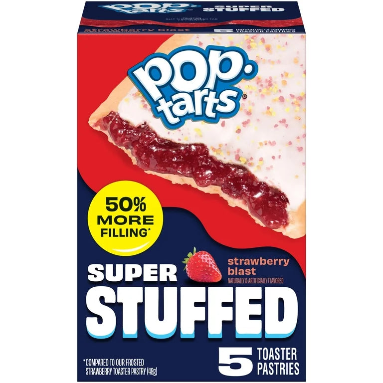 Pop Tarts Super Stuffed Strawberry Blast x5 Unidades - 310g