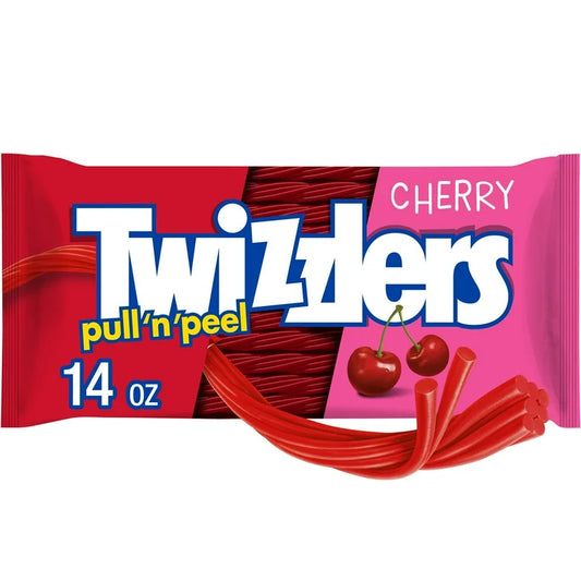 Caramelos Masticables Twizzlers Pull 'N' Peel Cereza Tamaño Grande 396g