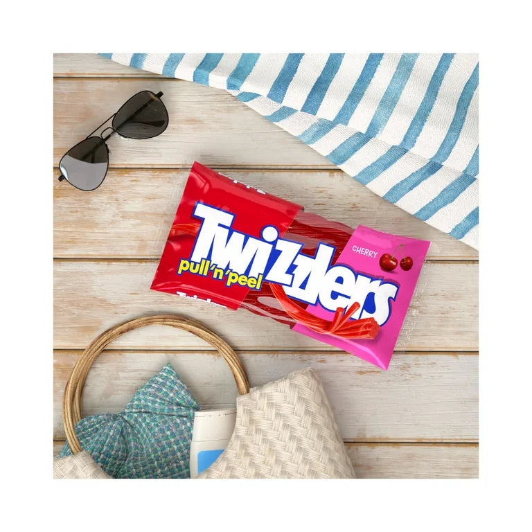 Caramelos Masticables Twizzlers Pull 'N' Peel Cereza Tamaño Grande 396g