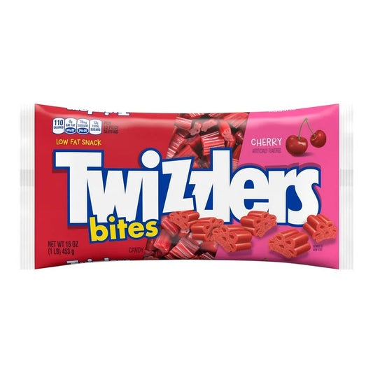 Caramelos Masticables Twizzlers Bites Cereza Tamaño Grande 453g