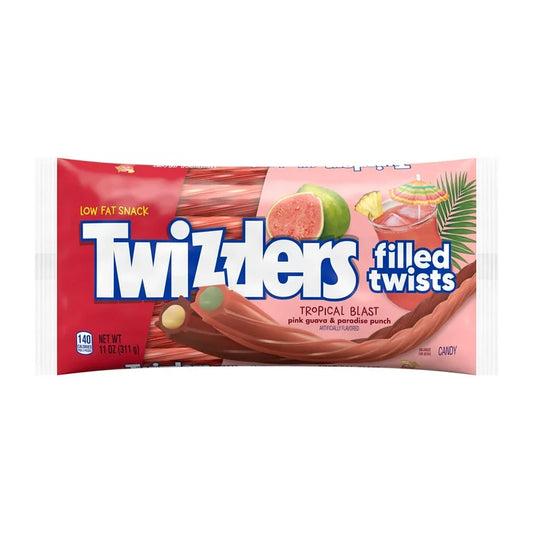 Caramelos Masticables Twizzlers Filled Twists Tropical Tamaño Grande 311g