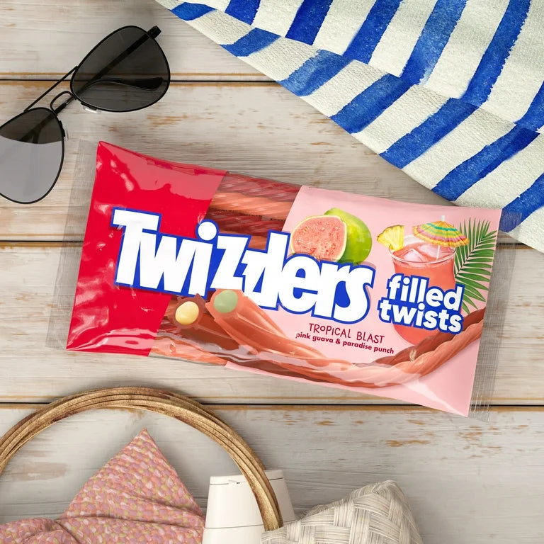 Caramelos Masticables Twizzlers Filled Twists Tropical Tamaño Grande 311g