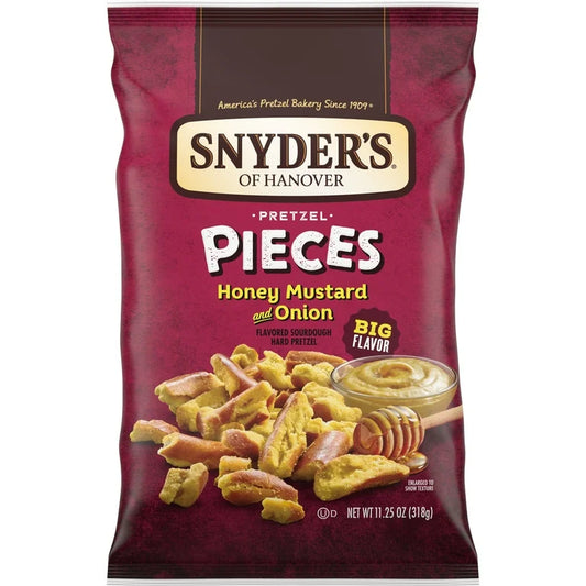 Pretzels Snyder’s of Hanover Miel Mostaza & Cebolla Tamaño Grande 318g