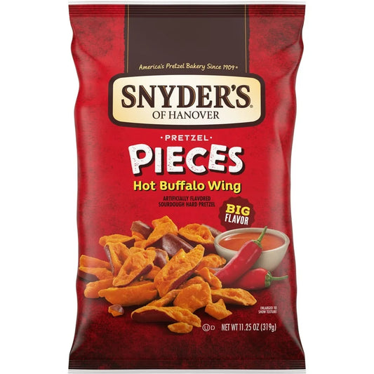 Pretzels Snyder’s of Hanover Hot Buffalo Wing Picante Tamaño Grande 318g