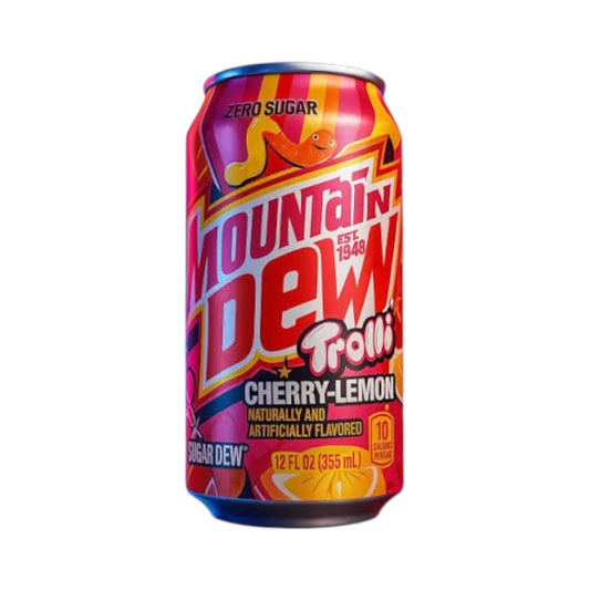 Mountain Dew x Trolli Cereza-Limón Sin Azúcar 355 mL