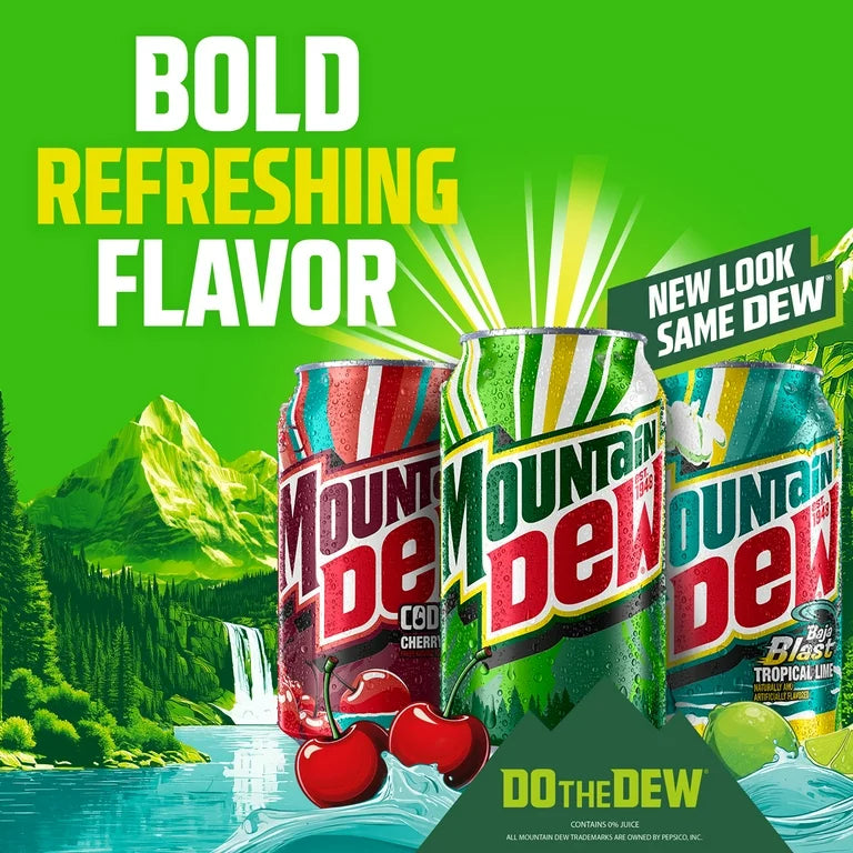 Mountain Dew x Trolli Cereza-Limón Sin Azúcar 355 mL