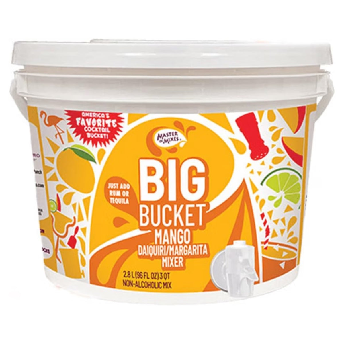 Mezcla Lista Big Bucket Master Of Mixes Mango Daiquirí/Margarita (Just Add Rum or Tequila) 2.8L