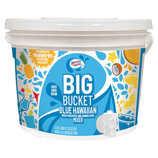 Mezcla Lista Big Bucket Master Of Mixes Blue Hawaiian Pineapple & Lemon Juice (Just Add Rum) 2.8L