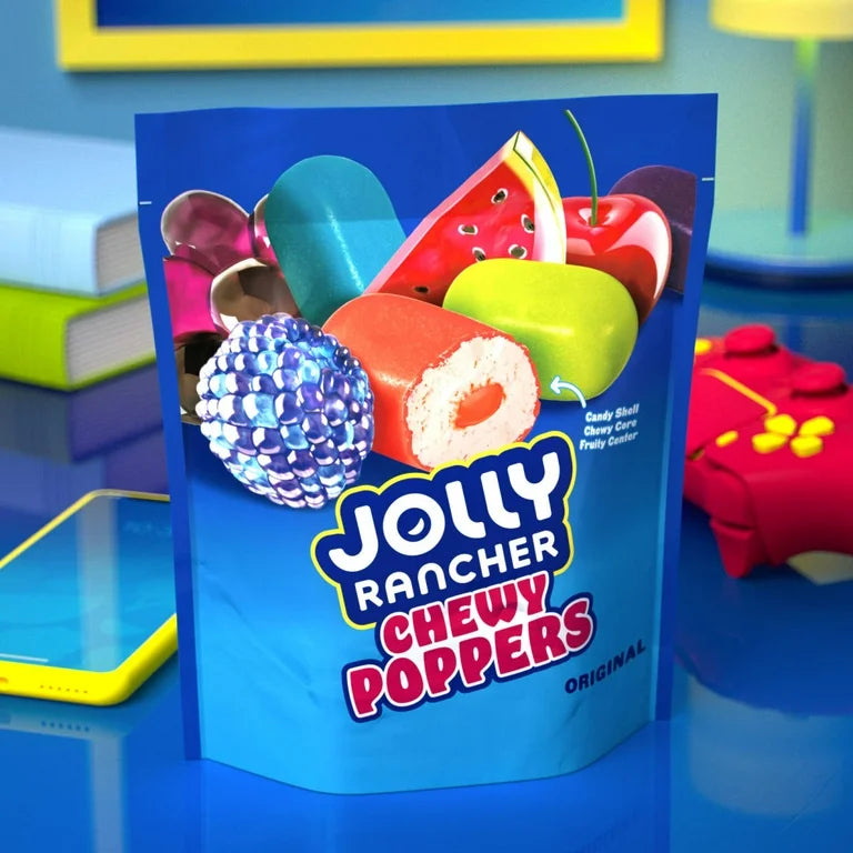 Caramelos Masticables Jolly Rancher Chewy Poppers Original Tamaño Grande 340g
