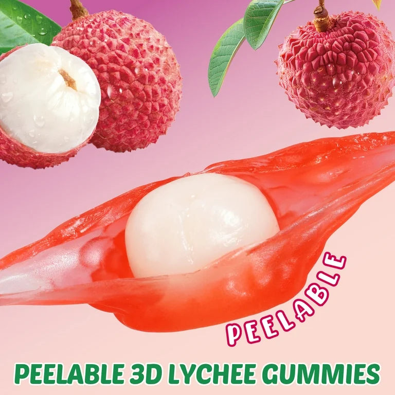 Gomitas de Lychee Pelables Amos Peelerz Tamaño Grande 170g