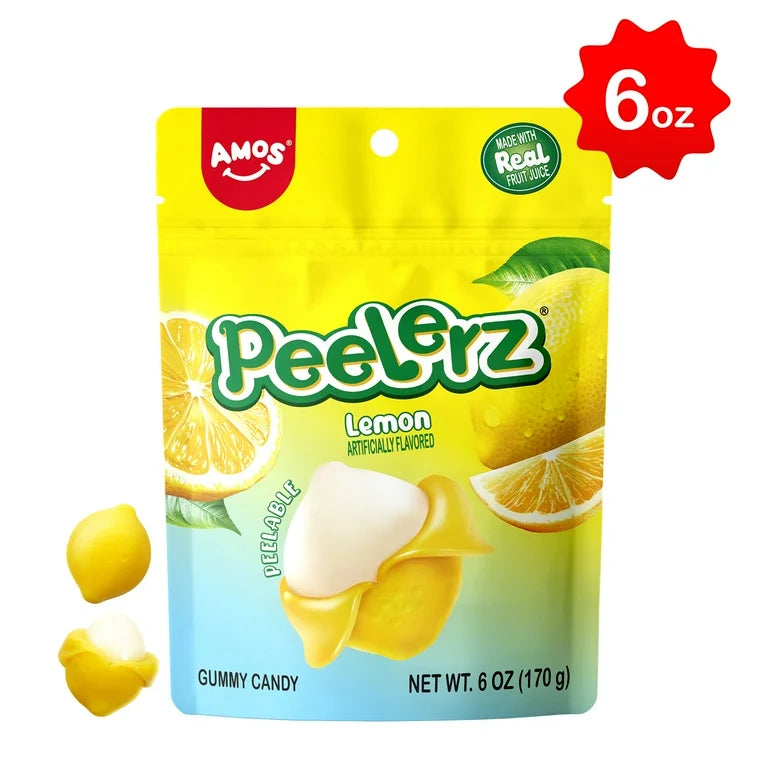 Gomitas de Limón Pelables Amos Peelerz Tamaño Grande 170g