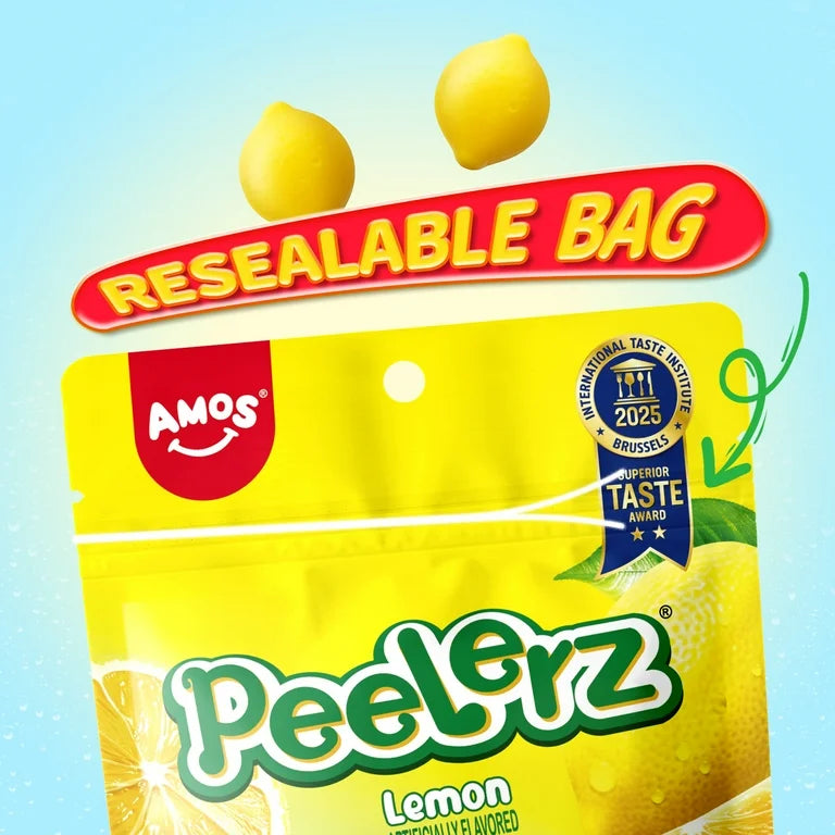 Gomitas de Limón Pelables Amos Peelerz Tamaño Grande 170g