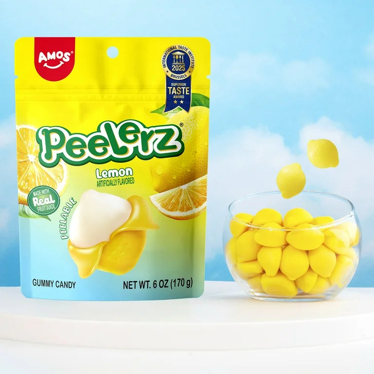 Gomitas de Limón Pelables Amos Peelerz Tamaño Grande 170g