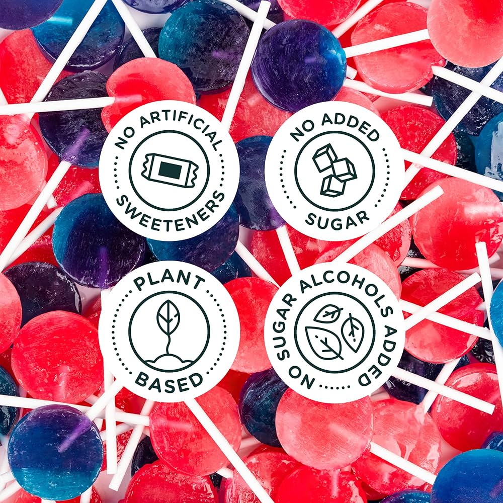 Chupetas Smart Sweets Bajas en Azúcares Surtidas Tamaño Grande 86g