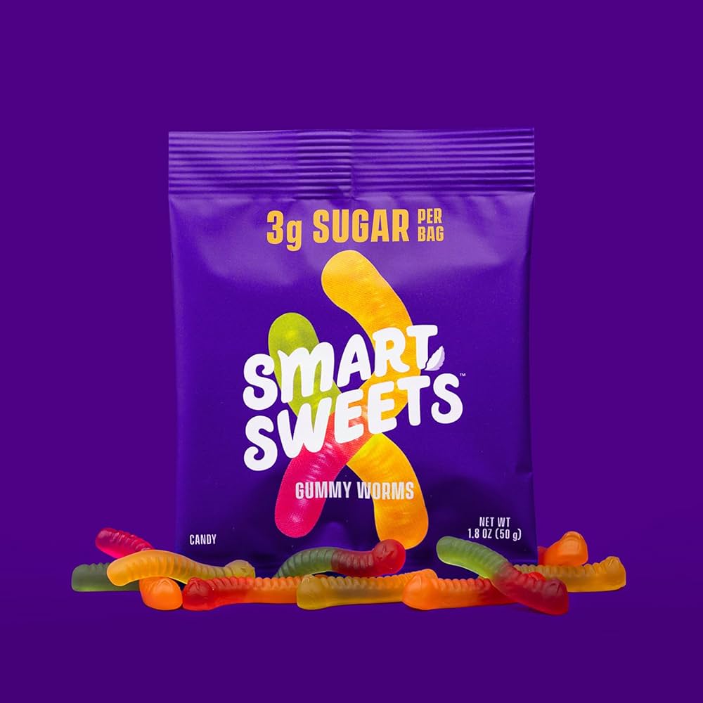 Gomitas Smart Sweets Gusanitos Bajo en Azúcares 50g