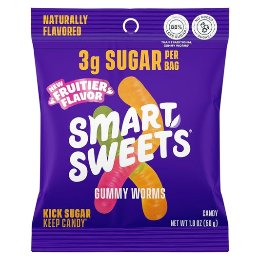 Gomitas Smart Sweets Gusanitos Bajo en Azúcares 50g