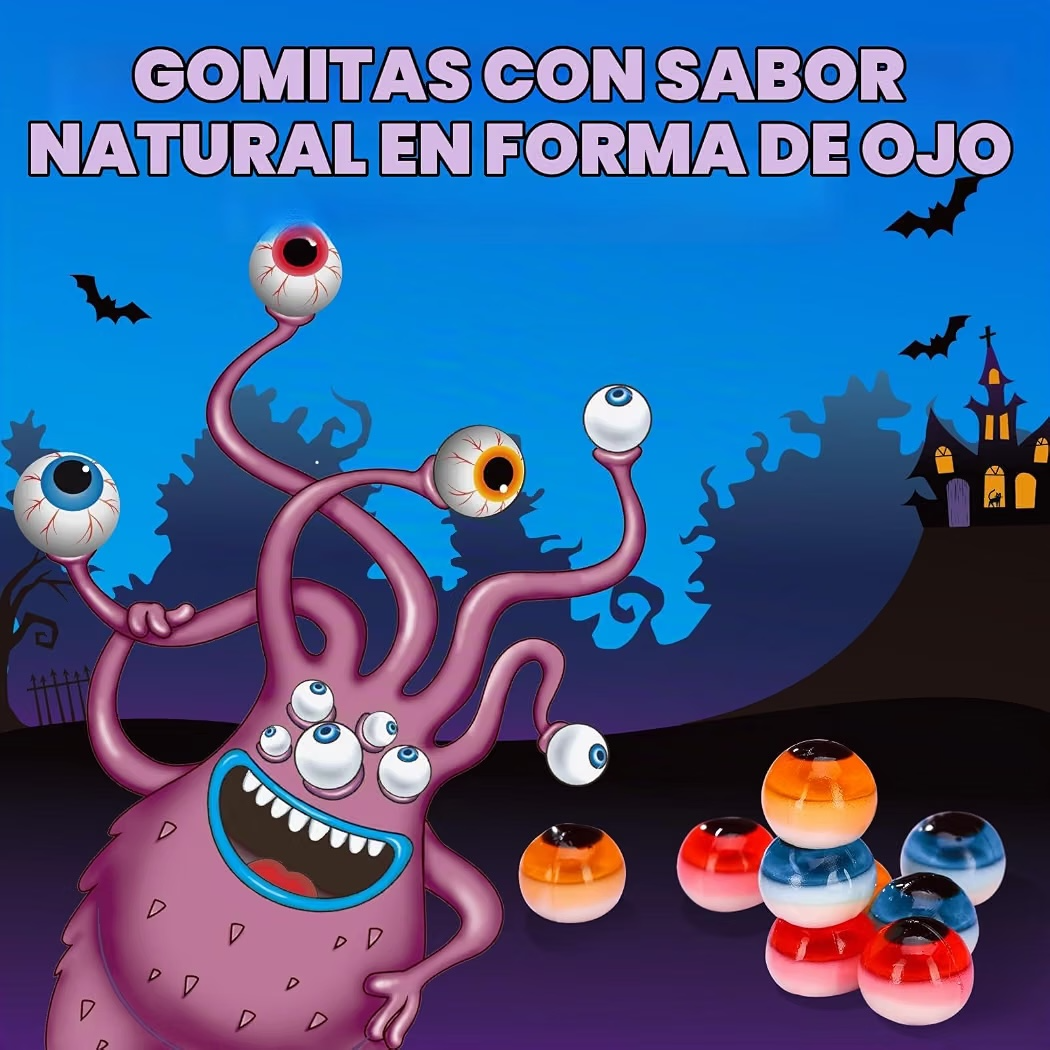 HALLOWEEN: Gomitas Amos 4D Gummy Eyeballs x40 Unidades Aprox. - 240g