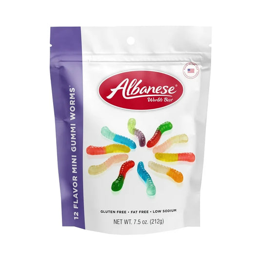 Gomitas Gluten Free Albanese Gummy Worms Tamaño Grande 212g