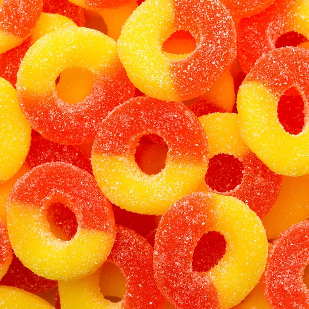 Gomitas Gluten Free Albanese Anillos Durazno Tamaño Grande 226g