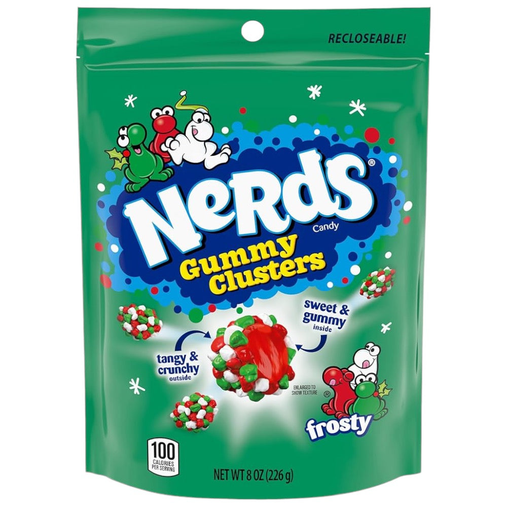 NAVIDAD: Nerds Gummy Clusters Frosty Tamaño Grande 227g