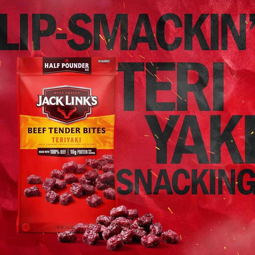 Jack Link’s Beef Tender Bites Teriyaki 11g Proteína Tamaño Grande 227g
