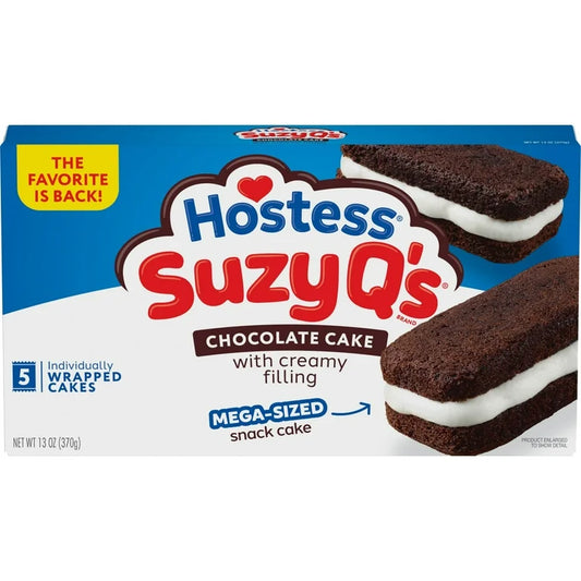 Tortas Chocolate Hostess Suzy Q’s Rellenas x5 Unidades - 370g