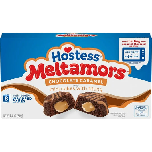 Tortas Chocolate Hostess Meltamors Rellenas Caramelo x8 Unidades - 264g