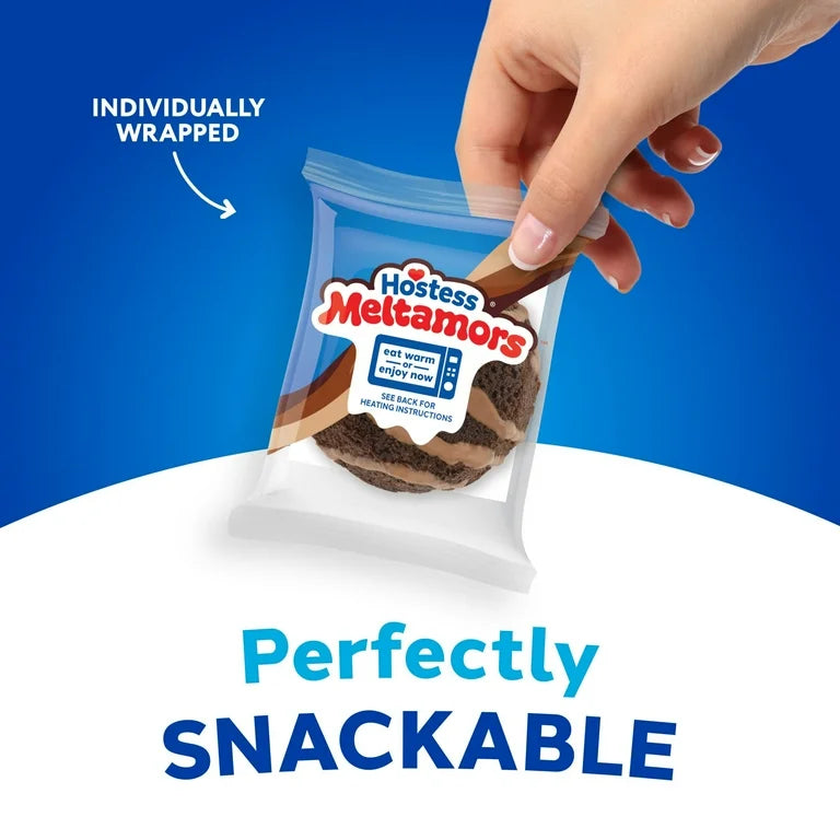 Tortas Chocolate Hostess Meltamors Rellenas Caramelo x8 Unidades - 264g