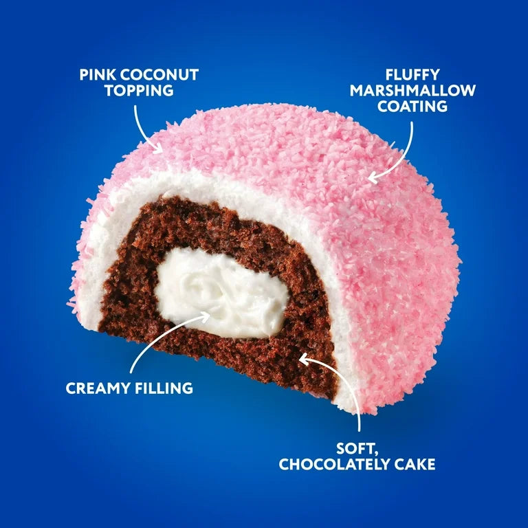 Tortas Chocolate Hostess Snoballs Rellenas Coco + Marshmallow x6 Unidades - 298g