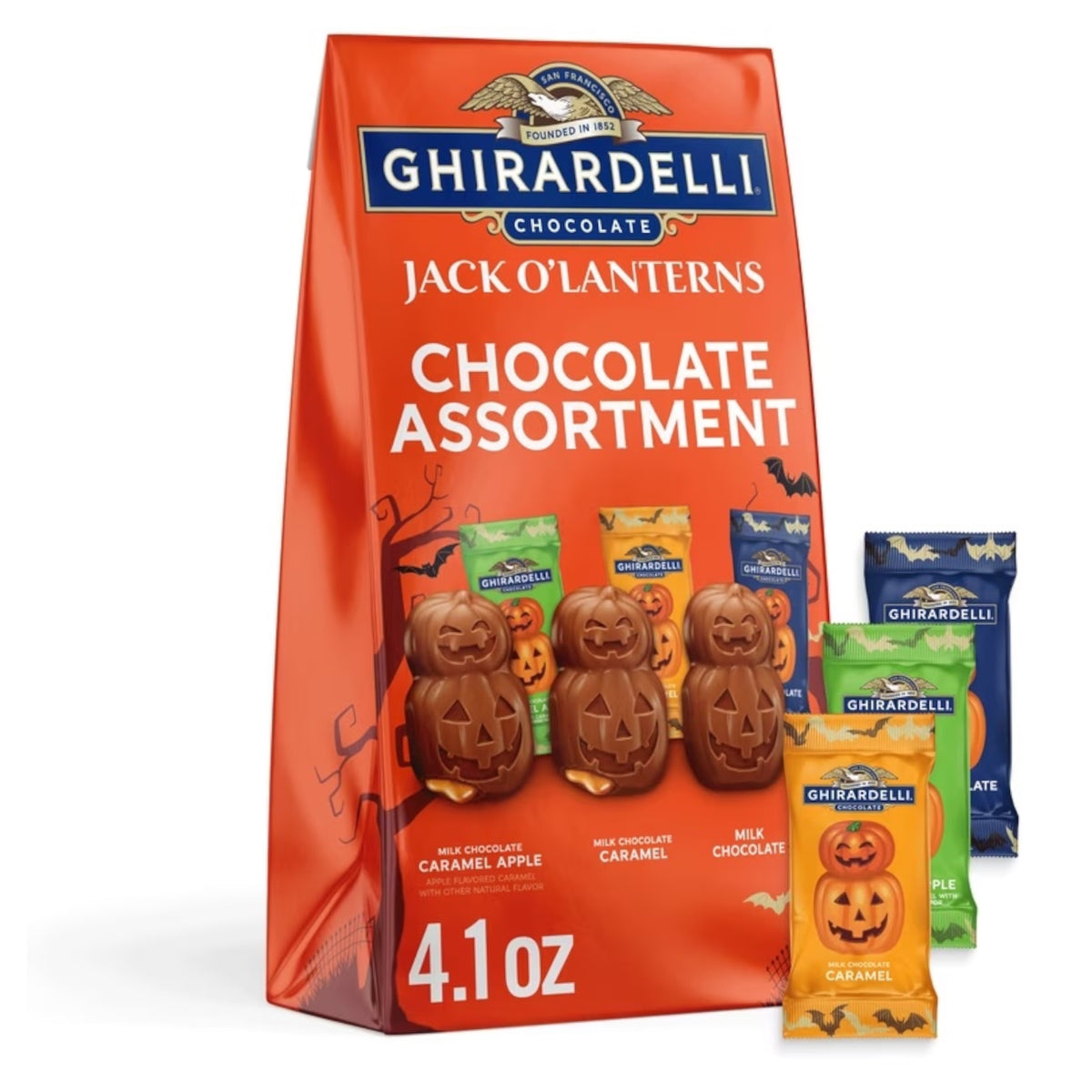 HALLOWEEN: Chocolates Ghirardelli Jack O’Lanters Surtidos 118g