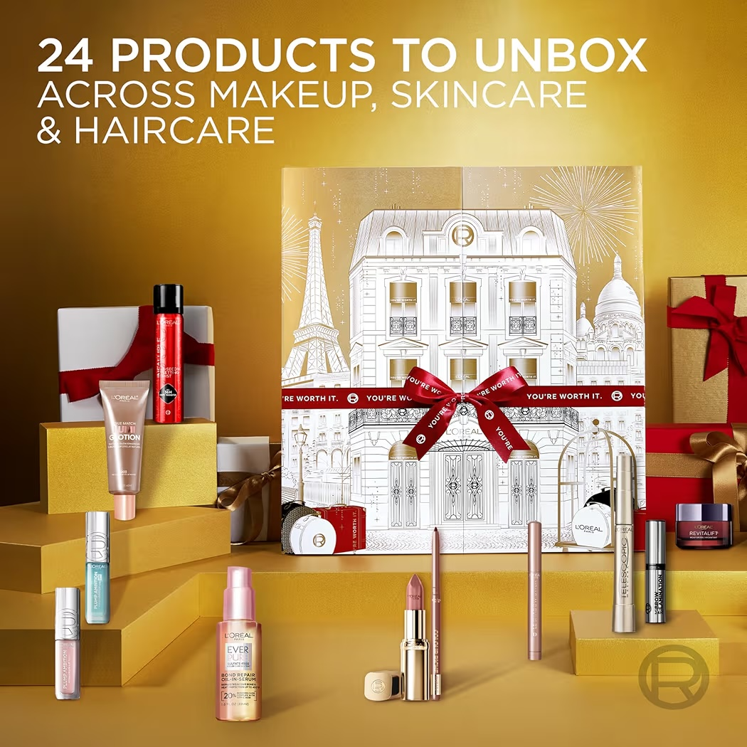 NAVIDAD: Calendario de Adviento L’Oreal Paris Makeup, Skincare & Haircare x24 Días