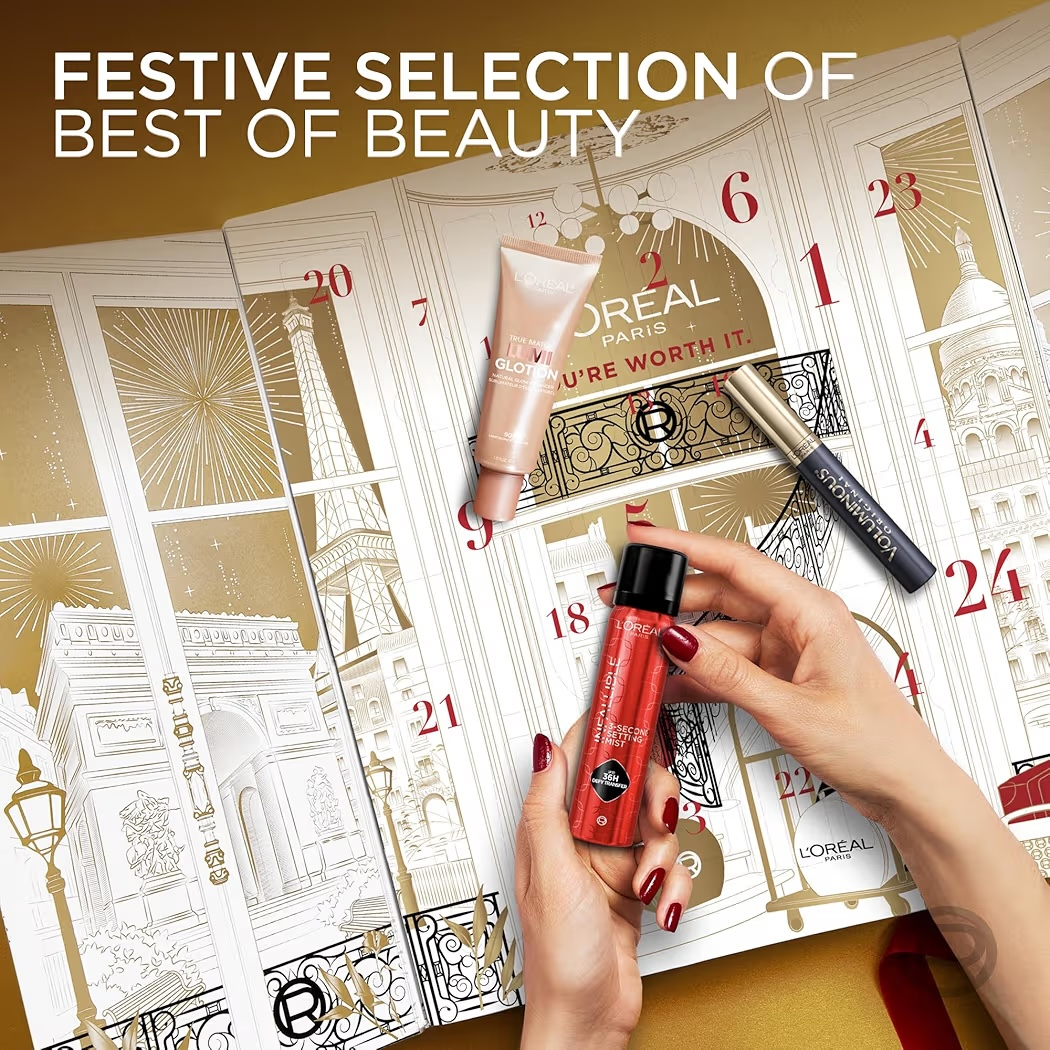 NAVIDAD: Calendario de Adviento L’Oreal Paris Makeup, Skincare & Haircare x24 Días