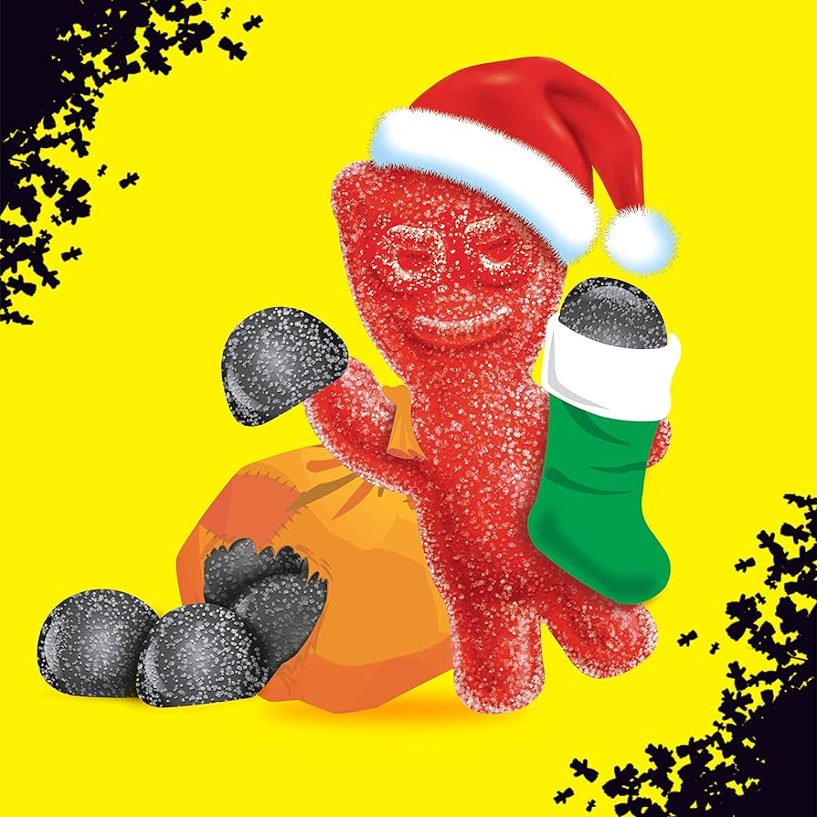 NAVIDAD: Gomitas Sour Patch Kids Coal Black Raspberry 88g