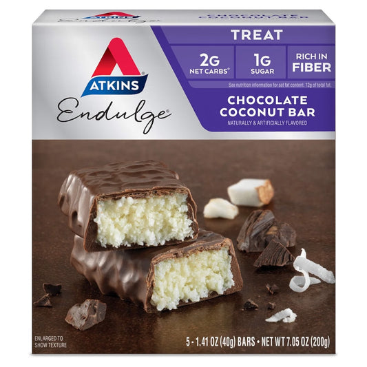 Barras Chocolate Atkins Endulge Coconut Bar x5 Unidades - 200g