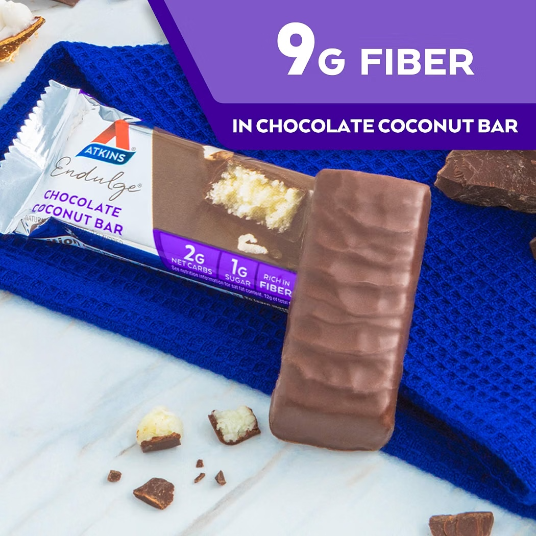 Barras Chocolate Atkins Endulge Coconut Bar x5 Unidades - 200g