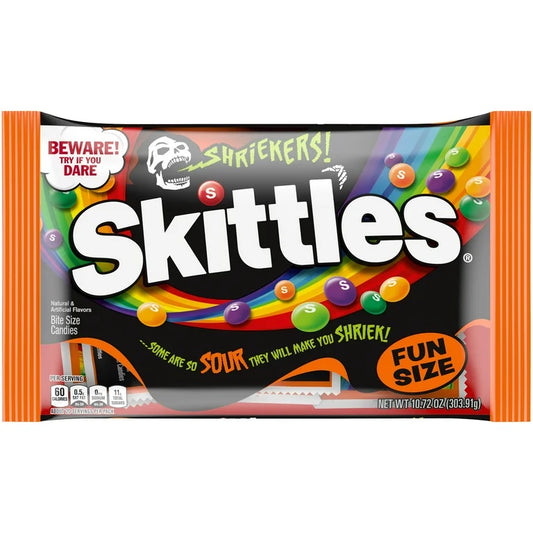 HALLOWEEN: Caramelos Skittles Shriekers Ácido Aleatorio 303g