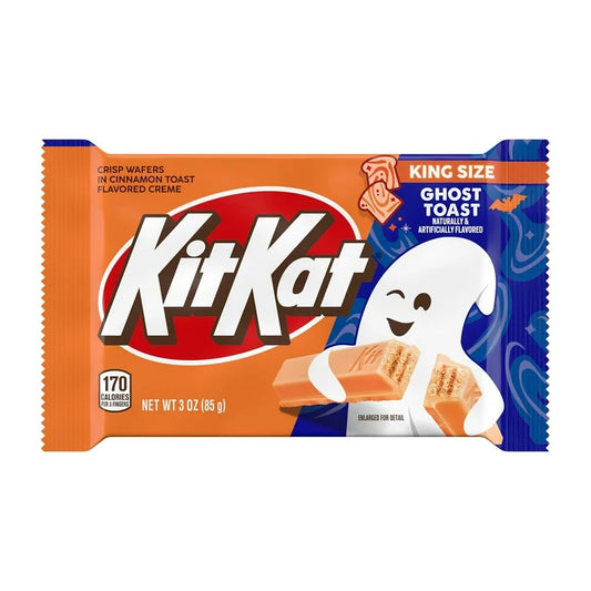HALLOWEEN: Kit Kat Ghost Toast Canela Tamaño King Size 85g