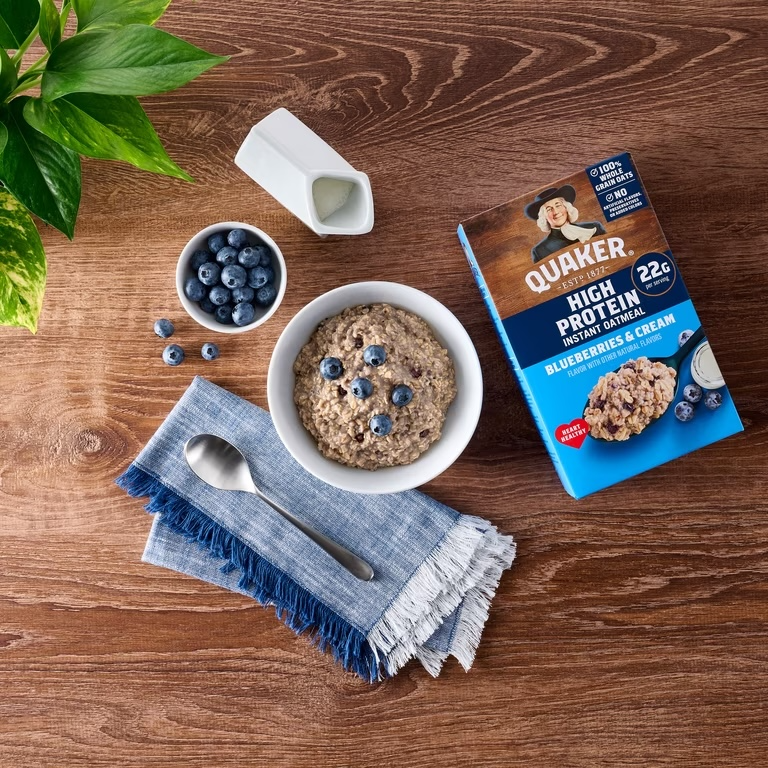 Avena Instantánea Quaker High Protein Blueberries & Cream 312g