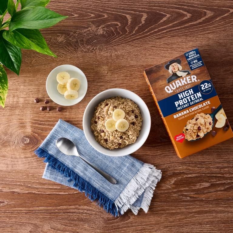 Avena Instantánea Quaker High Protein Banana Chocolate 312g