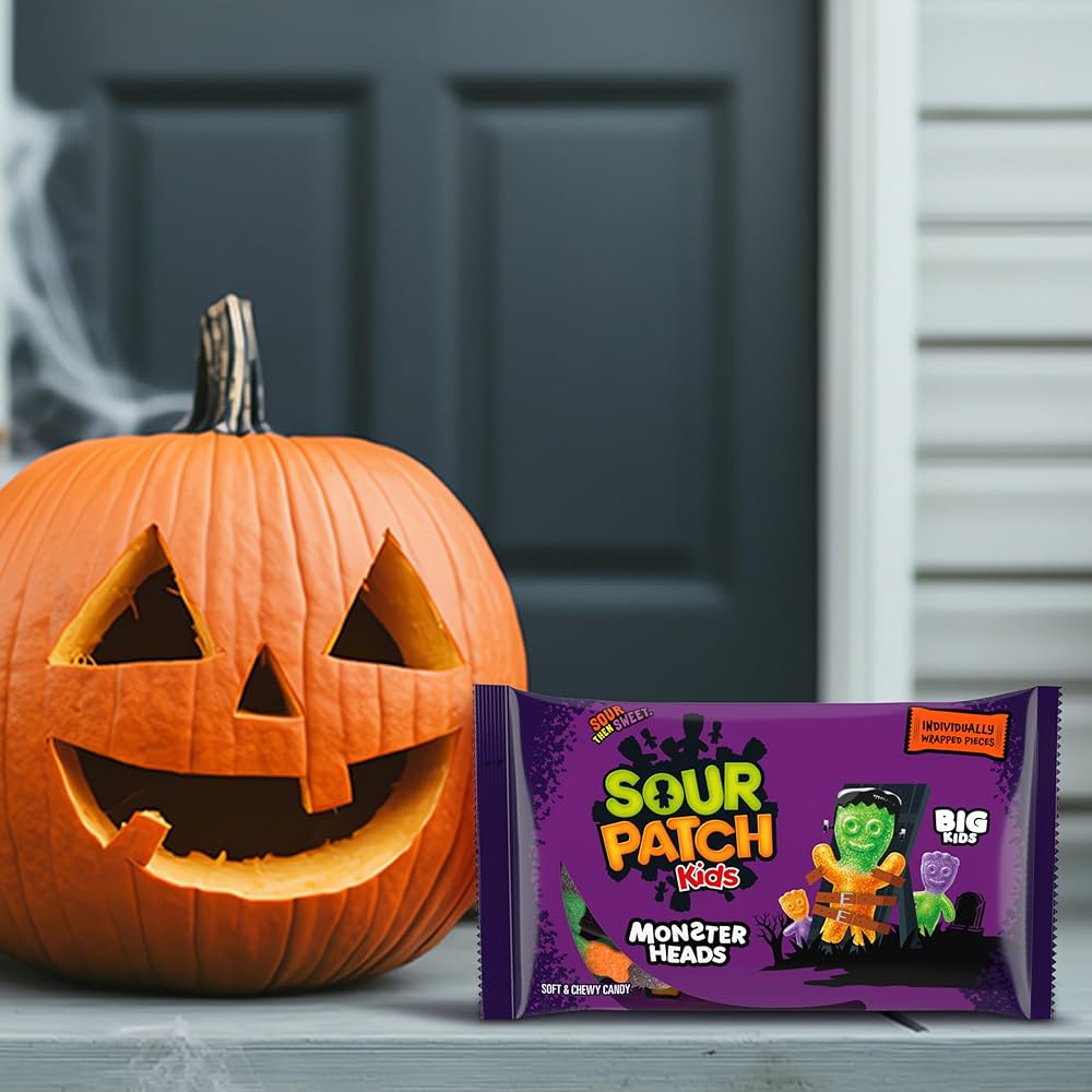 HALLOWEEN: Gomitas Sour Patch Big Kids Monster Heads x52 Unidades - 283g