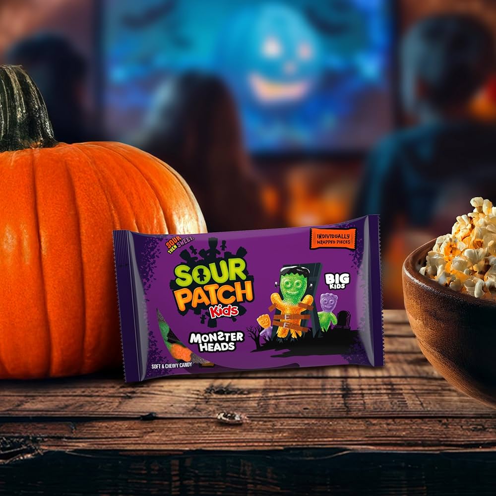 HALLOWEEN: Gomitas Sour Patch Big Kids Monster Heads x52 Unidades - 283g