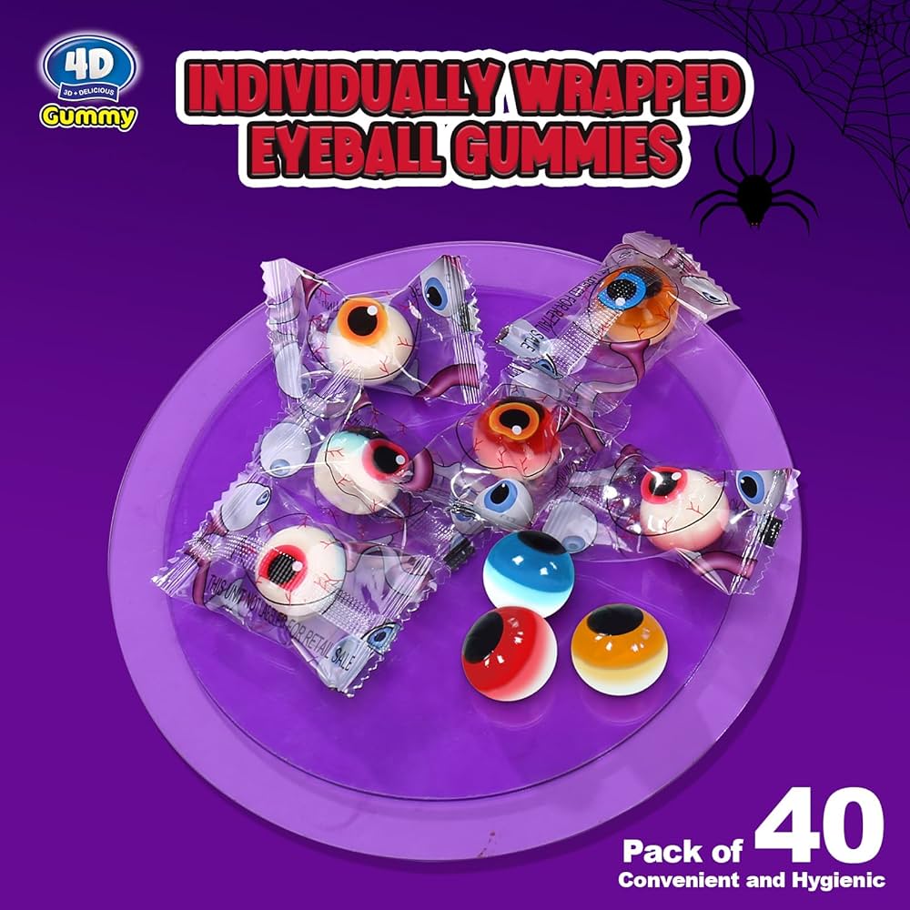 HALLOWEEN: Gomitas Surtidas Amos 4D Gummy Eyeballs 255g